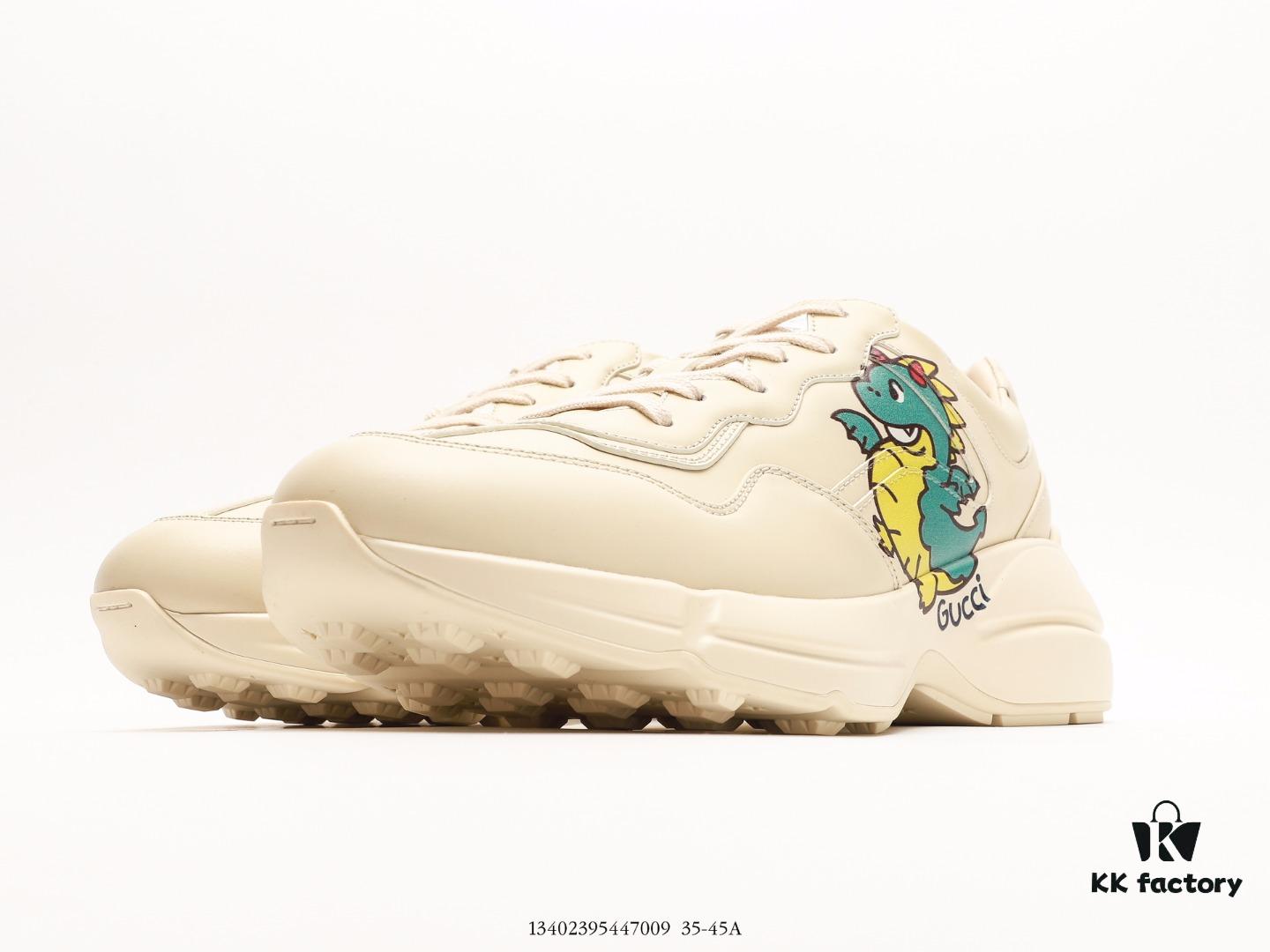 6930e5536e68136f4d9b2926 Gucci Rhyton Vintage Trainer Sneaker, Gucci Dad Shoe 3D Leather Horn-Shape Retro Running Shoe