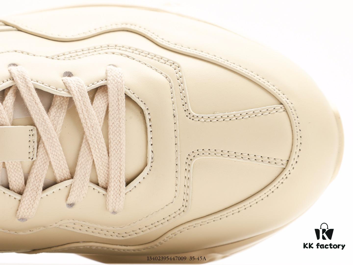 6930e5546e68136f4d9b292b Gucci Rhyton Vintage Trainer Sneaker, Gucci Dad Shoe 3D Leather Horn-Shape Retro Running Shoe