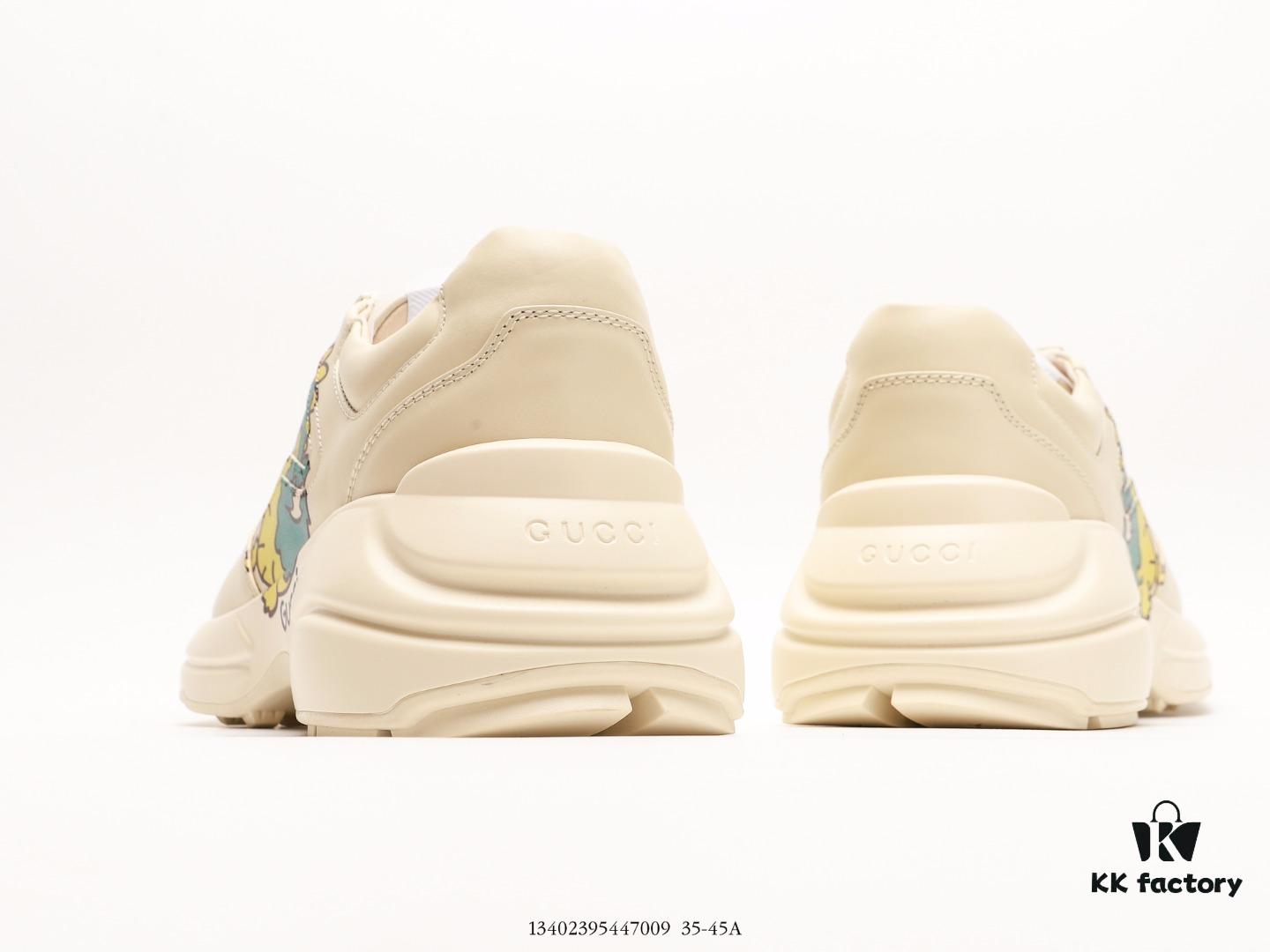 6930e5556e68136f4d9b292c Gucci Rhyton Vintage Trainer Sneaker, Gucci Dad Shoe 3D Leather Horn-Shape Retro Running Shoe