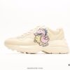 6930e5576e68136f4d9b292d Gucci Rhyton Vintage Trainer Sneaker, 3D Leather Retro Dad Shoe