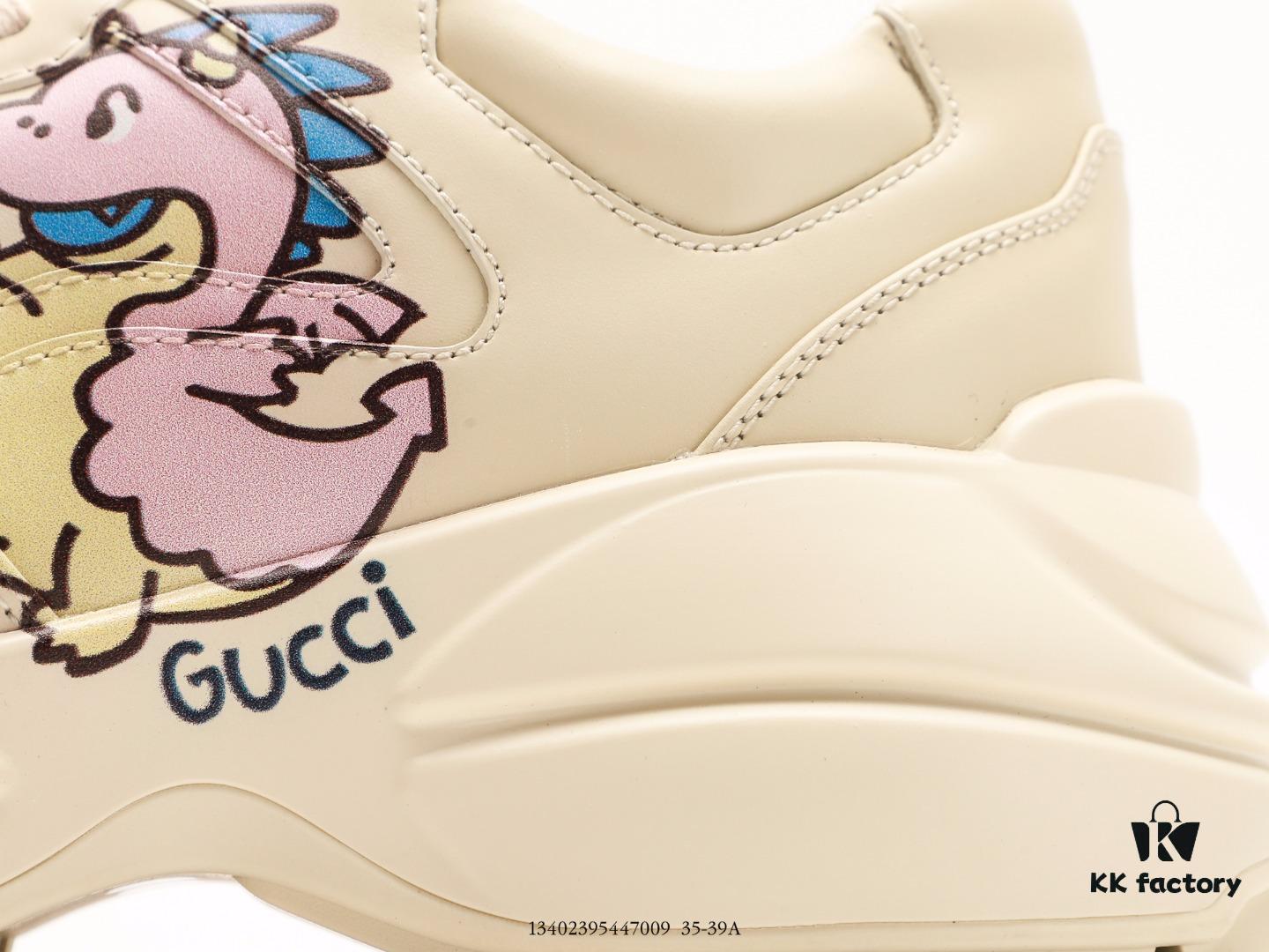 6930e55a6e68136f4d9b2935 Gucci Rhyton Vintage Trainer Sneaker, 3D Leather Retro Dad Shoe