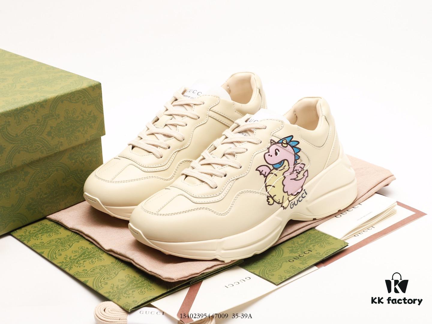 6930e55e6e68136f4d9b293b Gucci Rhyton Vintage Trainer Sneaker, 3D Leather Retro Dad Shoe