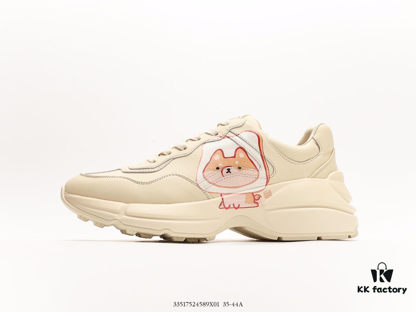 6930e57f6e68136f4d9b2975 Gucci Rhyton Vintage Trainer Sneaker, Gucci Dad Shoe 3D Leather Horn-Shaped Retro Running Shoe