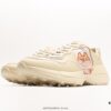 6930e5816e68136f4d9b297b Gucci Rhyton Vintage Trainer Sneaker, Gucci Dad Shoe 3D Leather Horn-Shaped Retro Running Shoe