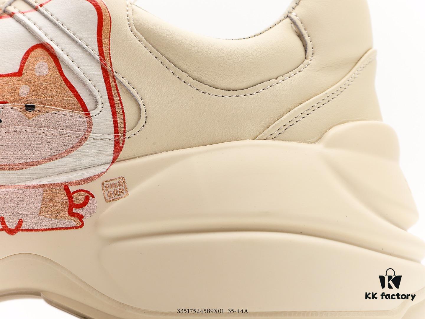 6930e5826e68136f4d9b297d Gucci Rhyton Vintage Trainer Sneaker, Gucci Dad Shoe 3D Leather Horn-Shaped Retro Running Shoe