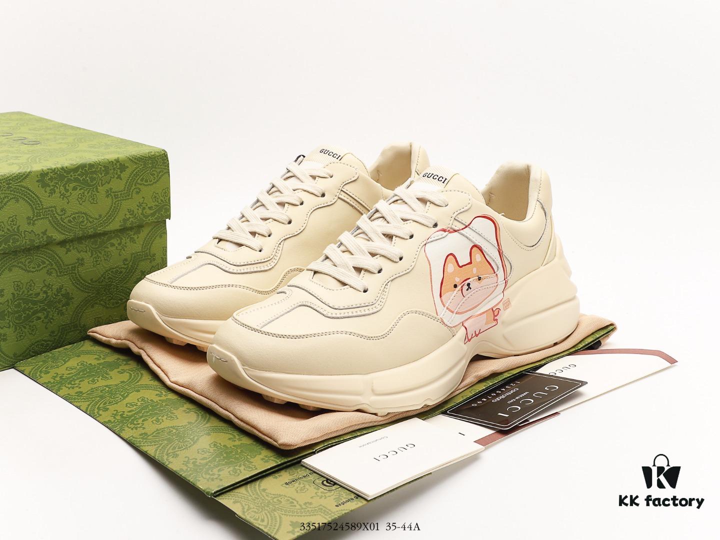 6930e5836e68136f4d9b297e Gucci Rhyton Vintage Trainer Sneaker, Gucci Dad Shoe 3D Leather Horn-Shaped Retro Running Shoe