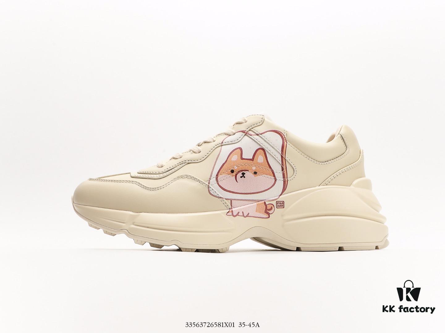 6930e5846e68136f4d9b2980 Gucci Rhyton Vintage Trainer Sneaker, 3D Leather Horn-Shaped Retro Running Shoe