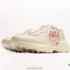 6930e5856e68136f4d9b2981 Gucci Rhyton Vintage Trainer Sneaker, 3D Leather Horn-Shaped Retro Running Shoe