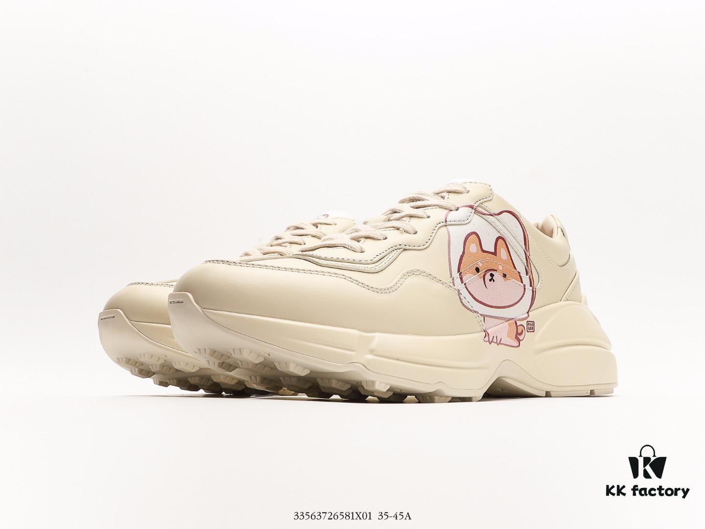 6930e5856e68136f4d9b2981 Gucci Rhyton Vintage Trainer Sneaker, 3D Leather Horn-Shaped Retro Running Shoe