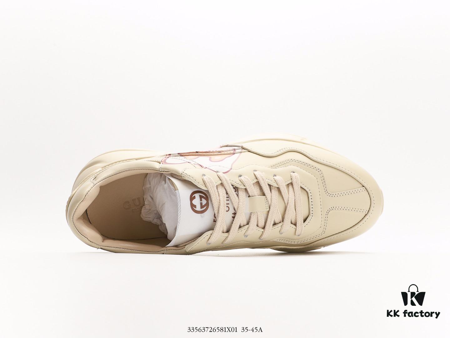 6930e5856e68136f4d9b2982 Gucci Rhyton Vintage Trainer Sneaker, 3D Leather Horn-Shaped Retro Running Shoe