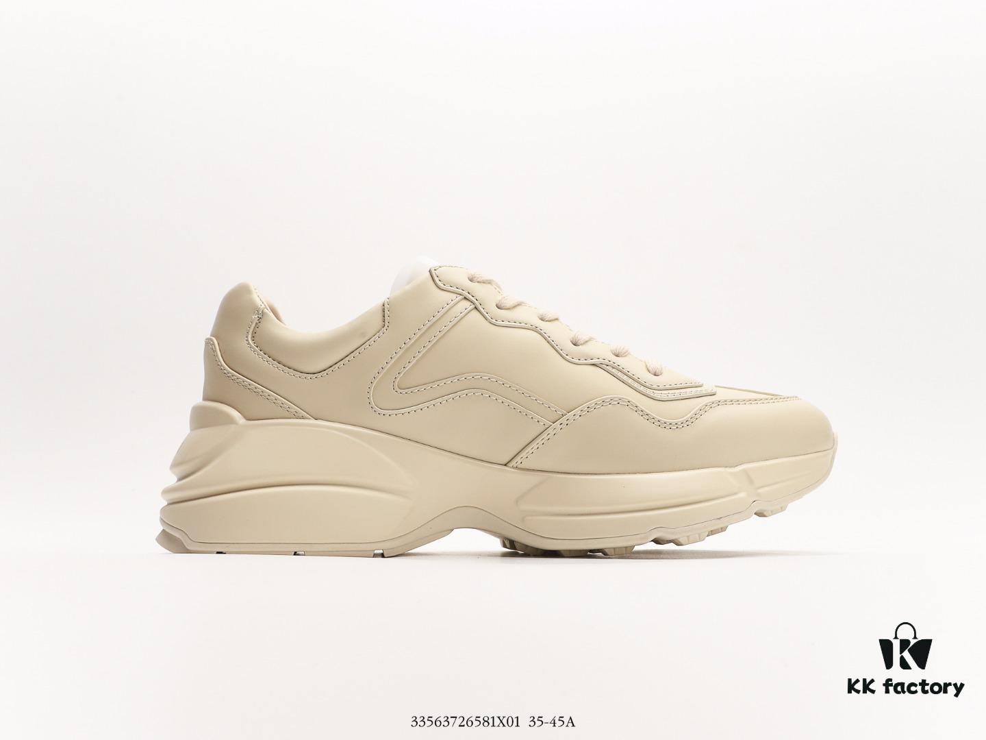 6930e5866e68136f4d9b2985 Gucci Rhyton Vintage Trainer Sneaker, 3D Leather Horn-Shaped Retro Running Shoe