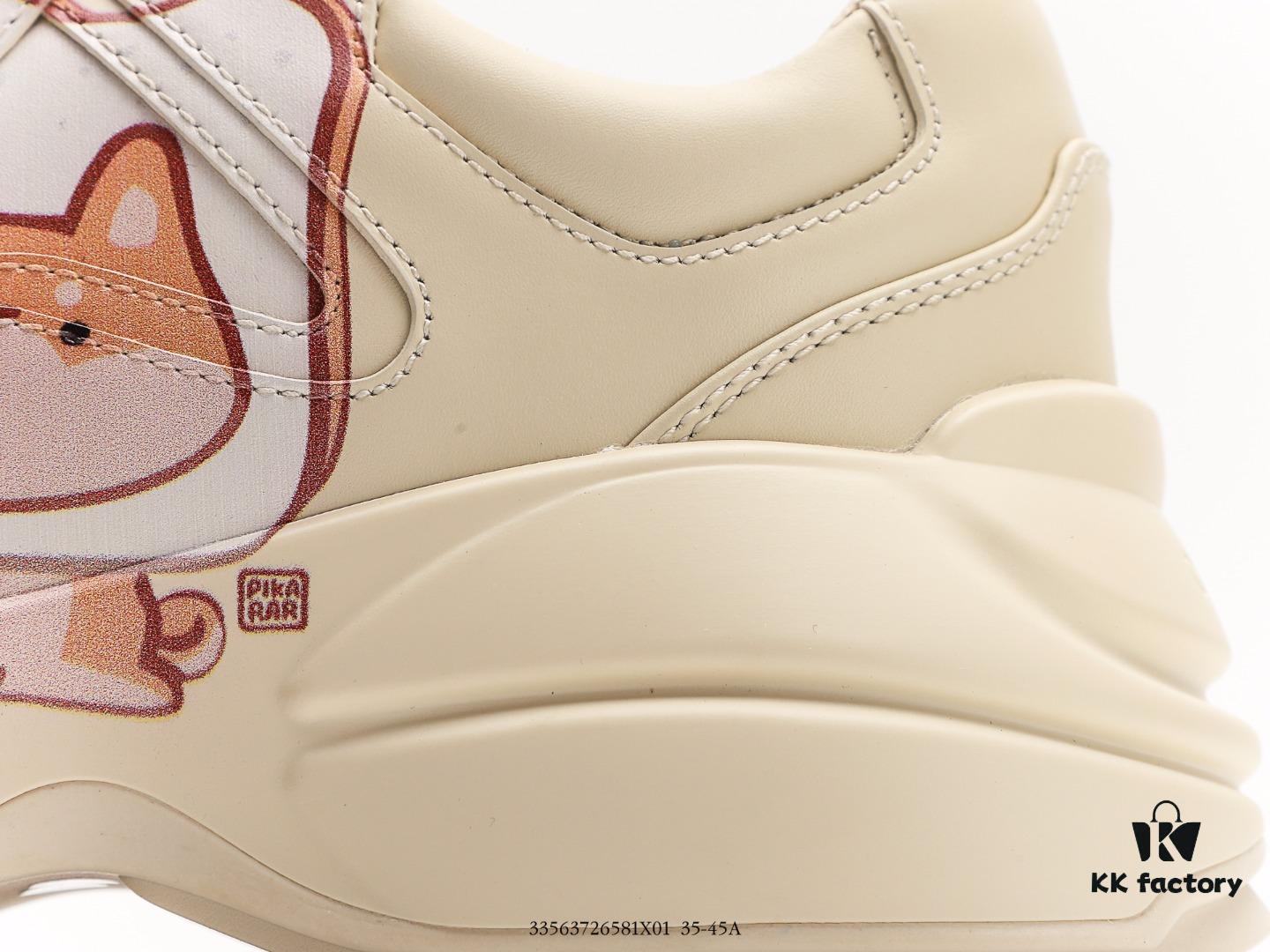 6930e5876e68136f4d9b2986 Gucci Rhyton Vintage Trainer Sneaker, 3D Leather Horn-Shaped Retro Running Shoe