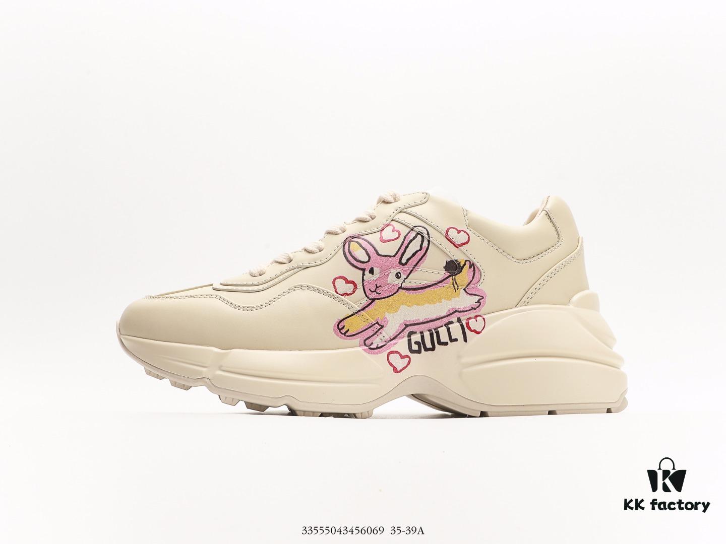 6930e5886e68136f4d9b2988 Gucci Rhyton Vintage Trainer Sneaker, Aged Leather Horn-Style Retro Running Shoe