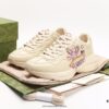 6930e58c6e68136f4d9b298f Gucci Rhyton Vintage Trainer Sneaker, Aged Leather Horn-Style Retro Running Shoe