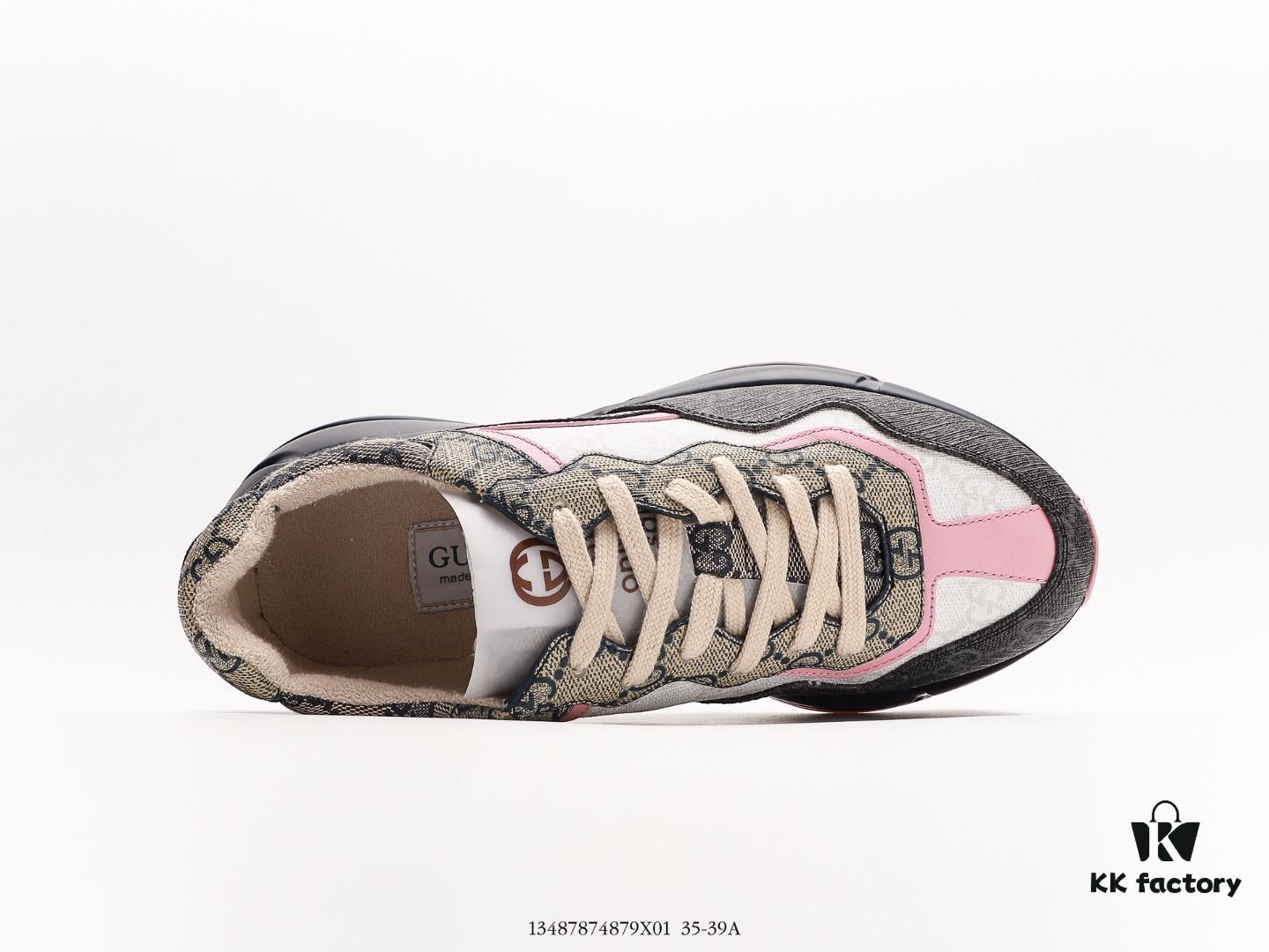 6930e5986e68136f4d9b29a4 Gucci Rhyton Vintage Trainer Sneaker, Distressed Leather Retro Running Shoe, Italian Craftsmanship, Full-Grain Calfskin Exterior, Soft Lambskin Lining, TPU Outsole with Wear-Resistant Foam for Superior Cushioning