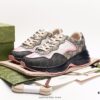 6930e59d6e68136f4d9b29ad Gucci Rhyton Vintage Trainer Sneaker, Distressed Leather Retro Running Shoe, Italian Craftsmanship, Full-Grain Calfskin Exterior, Soft Lambskin Lining, TPU Outsole with Wear-Resistant Foam for Superior Cushioning