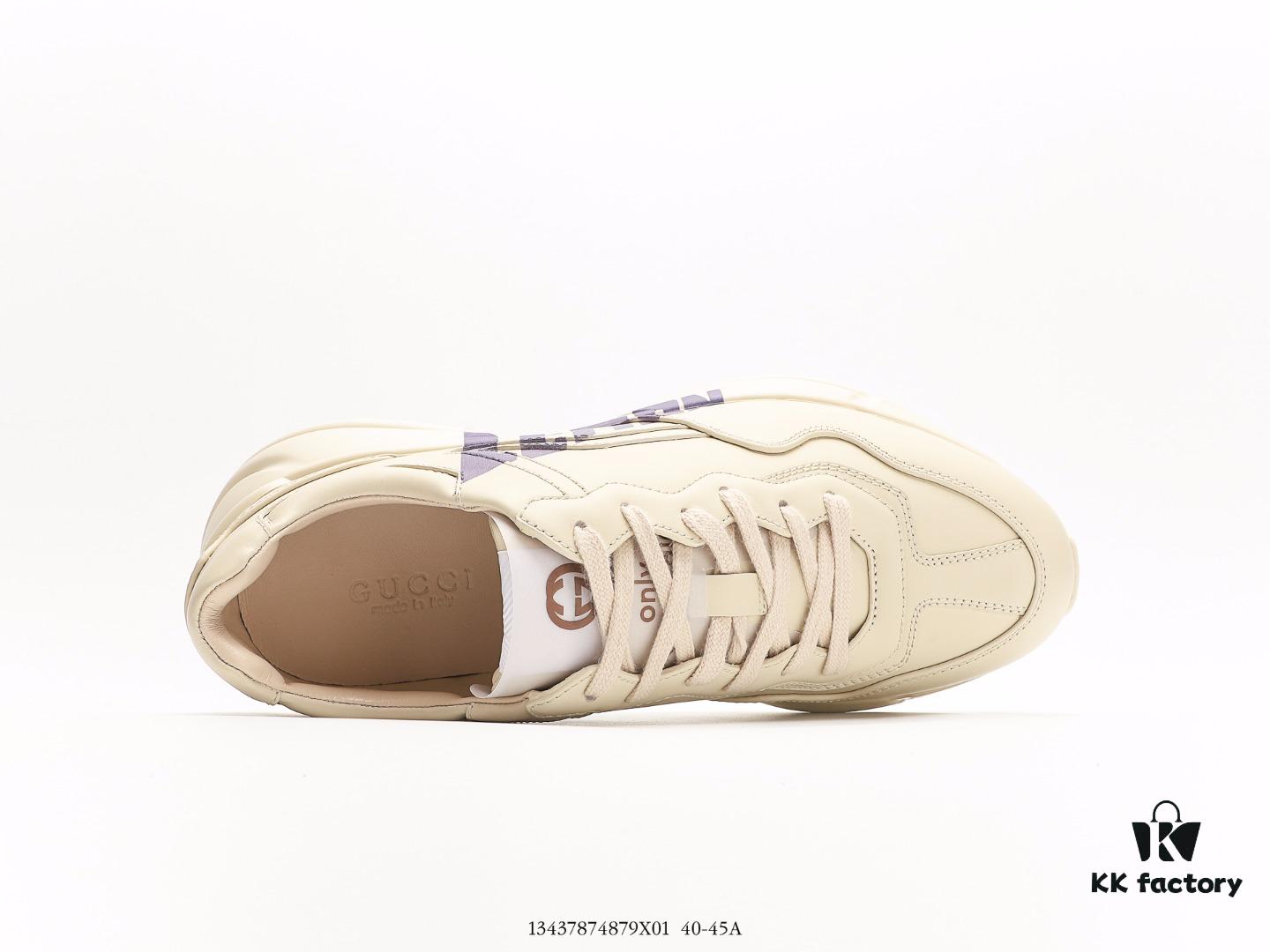 6930e5a26e68136f4d9b29b4 Gucci Rhyton Vintage Trainer Sneaker, Distressed Leather Retro Running Shoes, Italian Handcrafted with Original Last, Full-Grain Calfskin Exterior, Lambskin Lining, TPU Outsole with Wear-Resistant Foam for Superior Cushioning and Durability