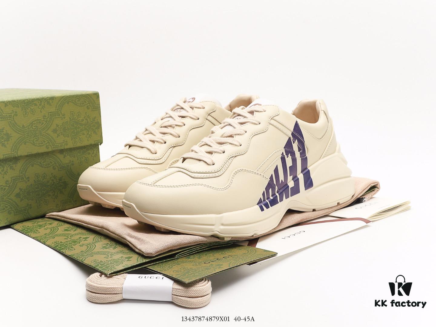 6930e5a86e68136f4d9b29bc Gucci Rhyton Vintage Trainer Sneaker, Distressed Leather Retro Running Shoes, Italian Handcrafted with Original Last, Full-Grain Calfskin Exterior, Lambskin Lining, TPU Outsole with Wear-Resistant Foam for Superior Cushioning and Durability