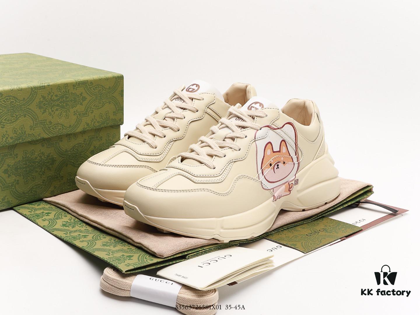 6930e5ae6e68136f4d9b29c5 Gucci Rhyton Vintage Trainer Sneaker, 3D Leather Horn-Shaped Retro Running Shoe