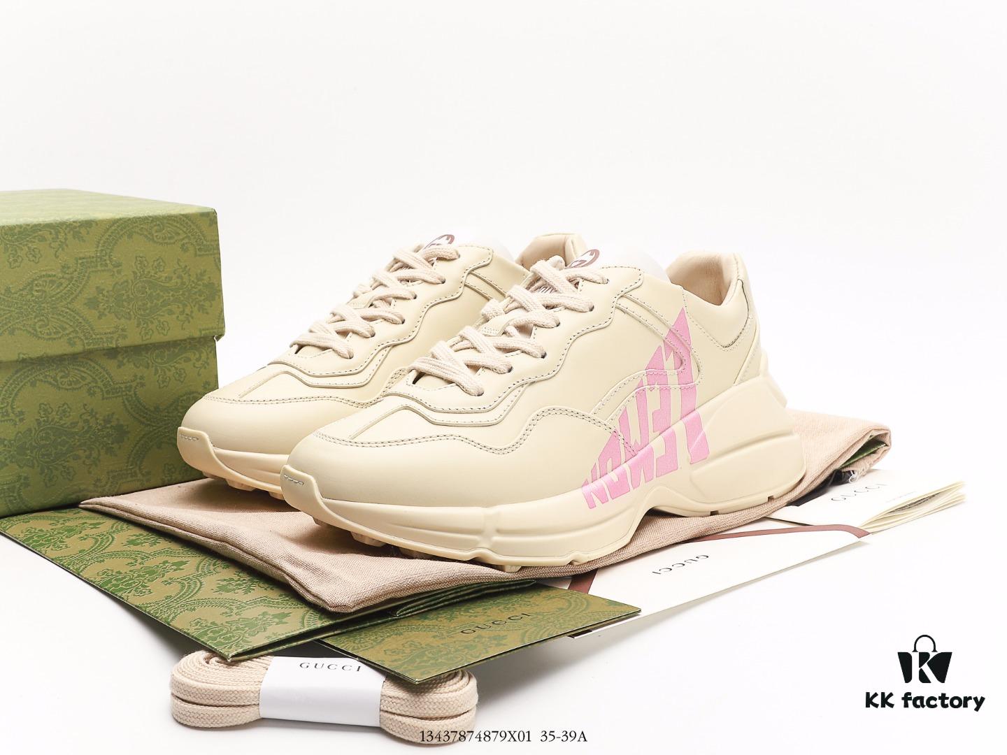 6930e5be6e68136f4d9b29da Gucci Rhyton Vintage Trainer Sneaker, Distressed Leather Retro Running Shoe, Italian Craftsmanship, Full-Grain Calfskin Upper, Lambskin Lining, TPU and Wear-Resistant Foam Sole