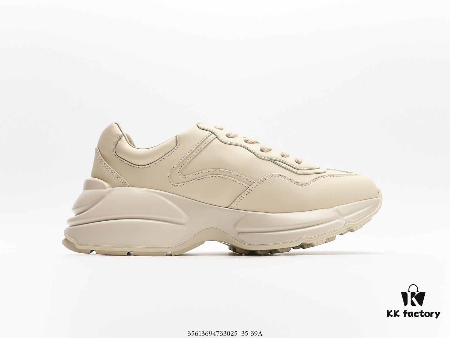 6930e5c76e68136f4d9b29ea Gucci Rhyton Vintage Trainer Sneaker, Distressed Leather Retro Running Shoes, Italian Craftsmanship, Full-Grain Calfskin Exterior, Lambskin Lining, TPU Sole with Wear-Resistant Foam for Shock Absorption