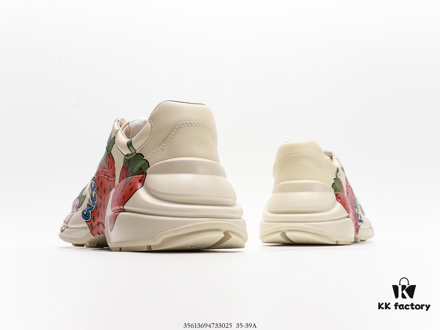 6930e5c86e68136f4d9b29ed Gucci Rhyton Vintage Trainer Sneaker, Distressed Leather Retro Running Shoes, Italian Craftsmanship, Full-Grain Calfskin Exterior, Lambskin Lining, TPU Sole with Wear-Resistant Foam for Shock Absorption