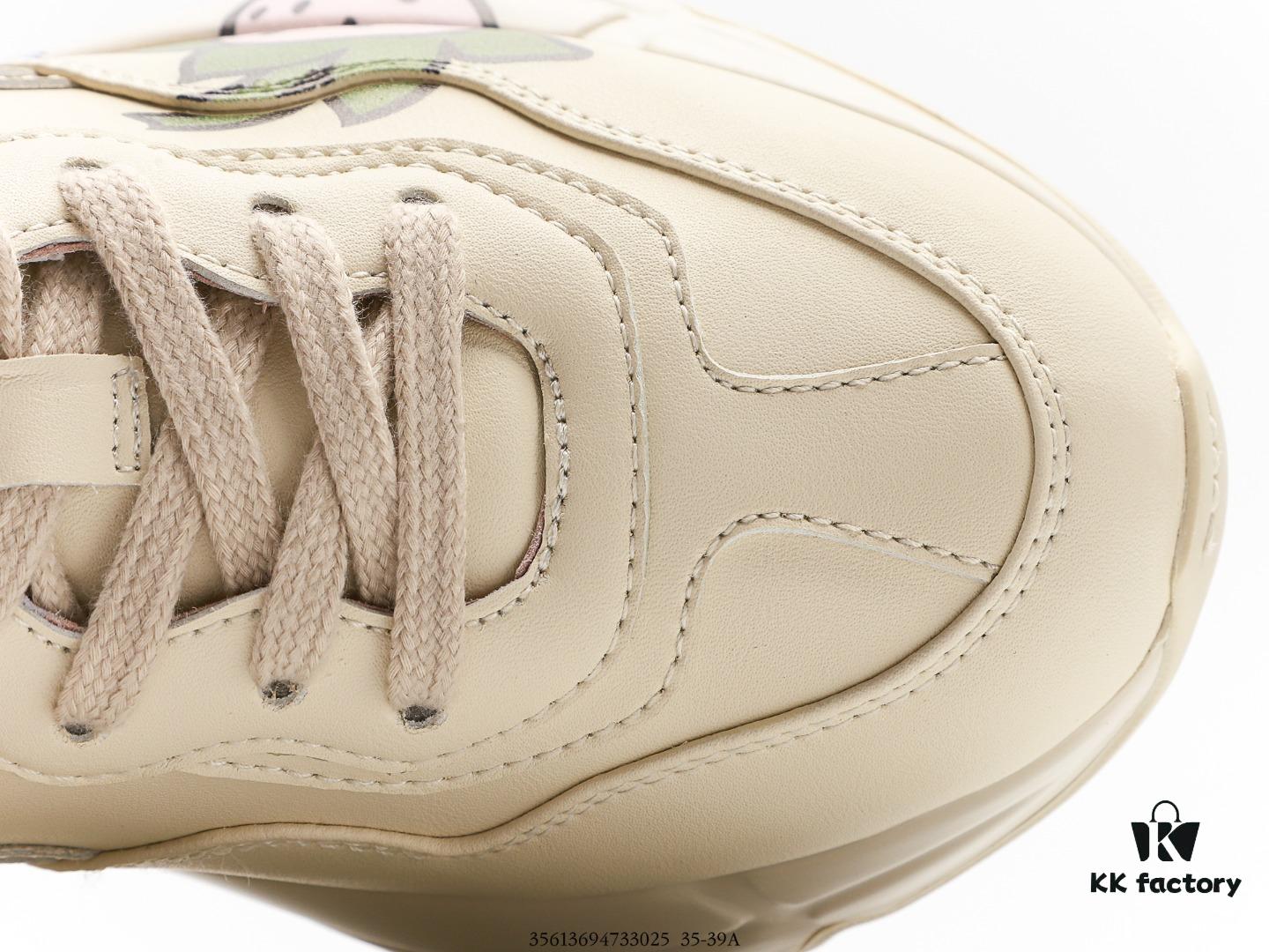 6930e5cc6e68136f4d9b29f0 Gucci Rhyton Vintage Trainer Sneaker, Distressed Leather Retro Running Shoes, Italian Craftsmanship, Full-Grain Calfskin Exterior, Lambskin Lining, TPU Sole with Wear-Resistant Foam for Shock Absorption