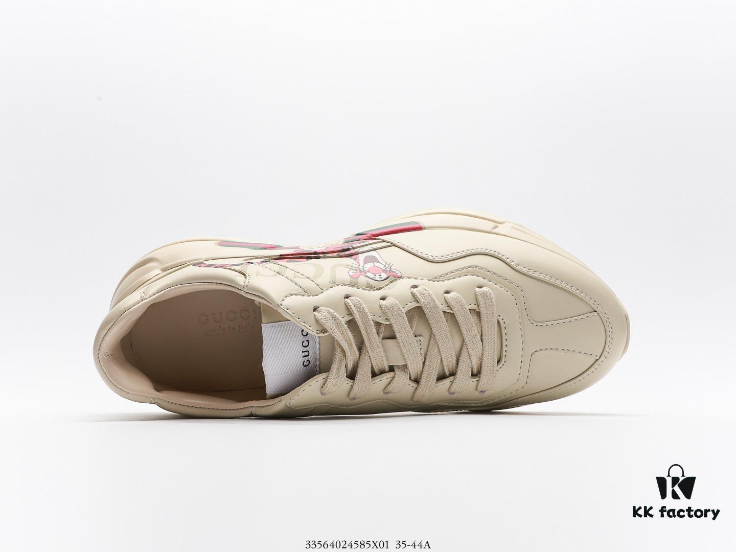 6930e5d76e68136f4d9b2a04 Gucci Rhyton Vintage Trainer Sneaker, Aged Leather Retro Running Shoe, Italian Handcrafted Original Last, Full Grain Calfskin Exterior, Lambskin Lining, TPU Sole with Wear-Resistant Foam for Enhanced Cushioning