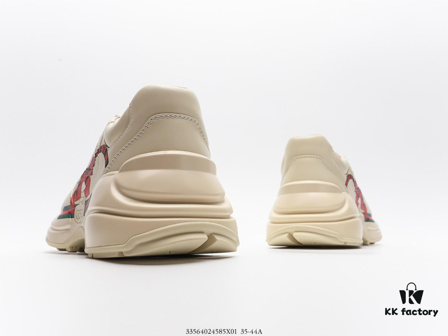 6930e5d86e68136f4d9b2a07 Gucci Rhyton Vintage Trainer Sneaker, Aged Leather Retro Running Shoe, Italian Handcrafted Original Last, Full Grain Calfskin Exterior, Lambskin Lining, TPU Sole with Wear-Resistant Foam for Enhanced Cushioning