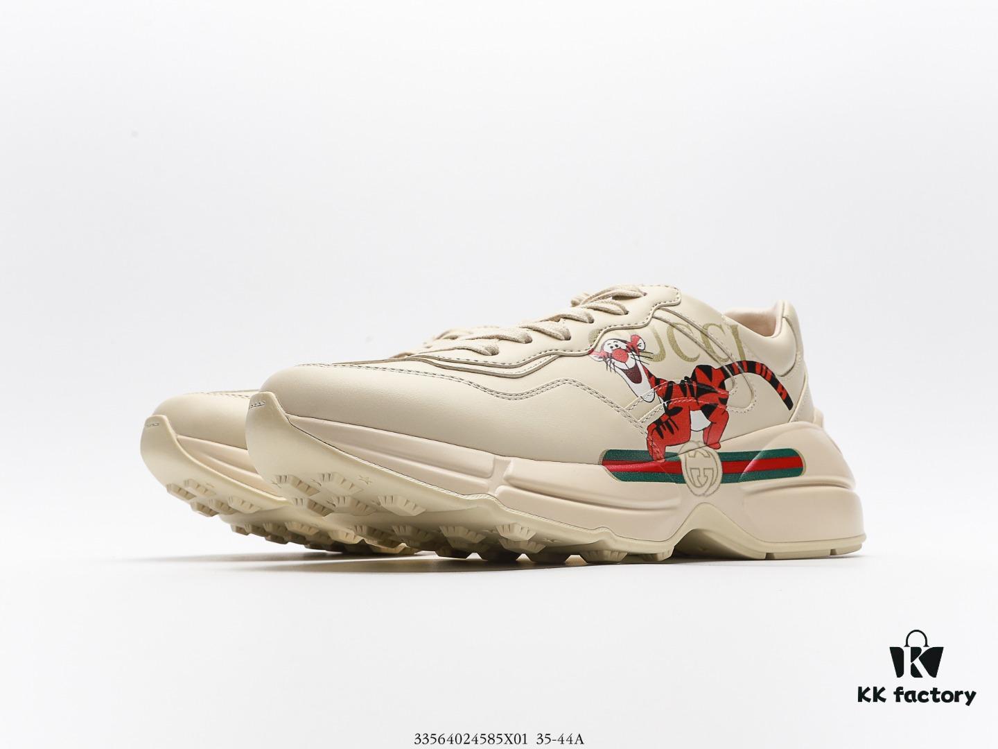6930e5d86e68136f4d9b2a08 Gucci Rhyton Vintage Trainer Sneaker, Aged Leather Retro Running Shoe, Italian Handcrafted Original Last, Full Grain Calfskin Exterior, Lambskin Lining, TPU Sole with Wear-Resistant Foam for Enhanced Cushioning
