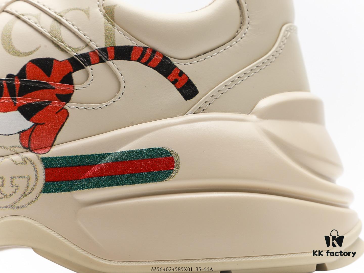 6930e5db6e68136f4d9b2a0c Gucci Rhyton Vintage Trainer Sneaker, Aged Leather Retro Running Shoe, Italian Handcrafted Original Last, Full Grain Calfskin Exterior, Lambskin Lining, TPU Sole with Wear-Resistant Foam for Enhanced Cushioning