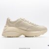 6930e5df6e68136f4d9b2a13 Gucci Rhyton Vintage Trainer Sneaker, Distressed Leather Retro Running Shoes, Italian Handmade Original Last, Calfskin Upper, Lambskin Lining, TPU Sole with Wear-Resistant Foam