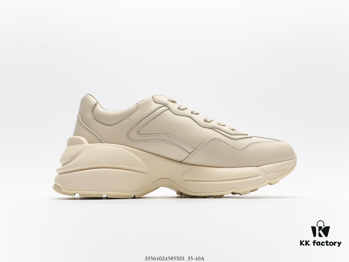 6930e5df6e68136f4d9b2a13 Gucci Rhyton Vintage Trainer Sneaker, Distressed Leather Retro Running Shoes, Italian Handmade Original Last, Calfskin Upper, Lambskin Lining, TPU Sole with Wear-Resistant Foam