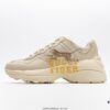 6930e5e16e68136f4d9b2a15 Gucci Rhyton Vintage Trainer Sneaker, Distressed Leather Retro Running Shoe, Italian Handcrafted Original Last, Full-Grain Calfskin Exterior, Lambskin Lining, High-Fidelity Sole Replication with TPU and Wear-Resistant Foam for Shock Absorption