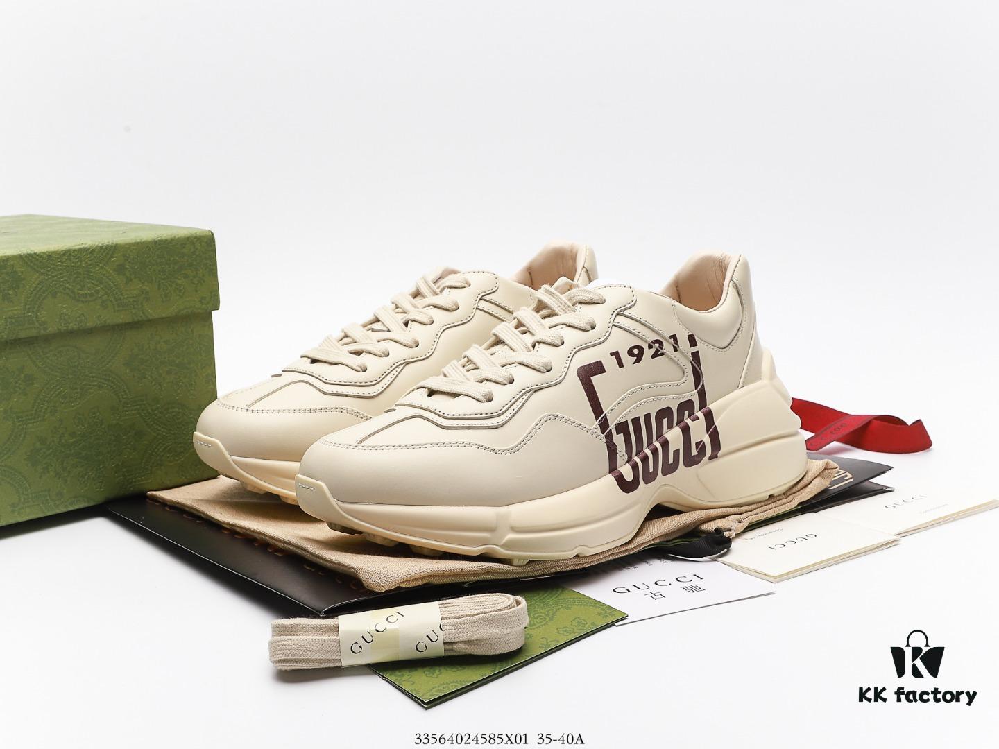 6930e5e16e68136f4d9b2a18 Gucci Rhyton Vintage Trainer Sneaker, Distressed Leather Retro Running Shoes, Italian Handmade Original Last, Calfskin Upper, Lambskin Lining, TPU Sole with Wear-Resistant Foam