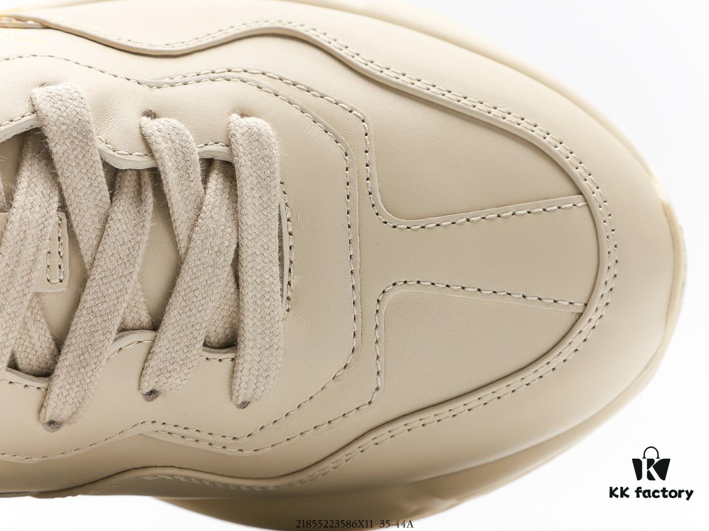 6930e5e46e68136f4d9b2a1e Gucci Rhyton Vintage Trainer Sneaker, Distressed Leather Retro Running Shoe, Italian Handcrafted Original Last, Full-Grain Calfskin Exterior, Lambskin Lining, High-Fidelity Sole Replication with TPU and Wear-Resistant Foam for Shock Absorption