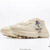 6930e5e66e68136f4d9b2a22 Gucci Rhyton Vintage Trainer Sneaker, Distressed Leather Retro Running Shoes