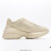 6930e5e76e68136f4d9b2a24 Gucci Rhyton Vintage Trainer Sneaker, Distressed Leather Retro Running Shoes