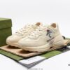 6930e5e86e68136f4d9b2a26 Gucci Rhyton Vintage Trainer Sneaker, Distressed Leather Retro Running Shoes