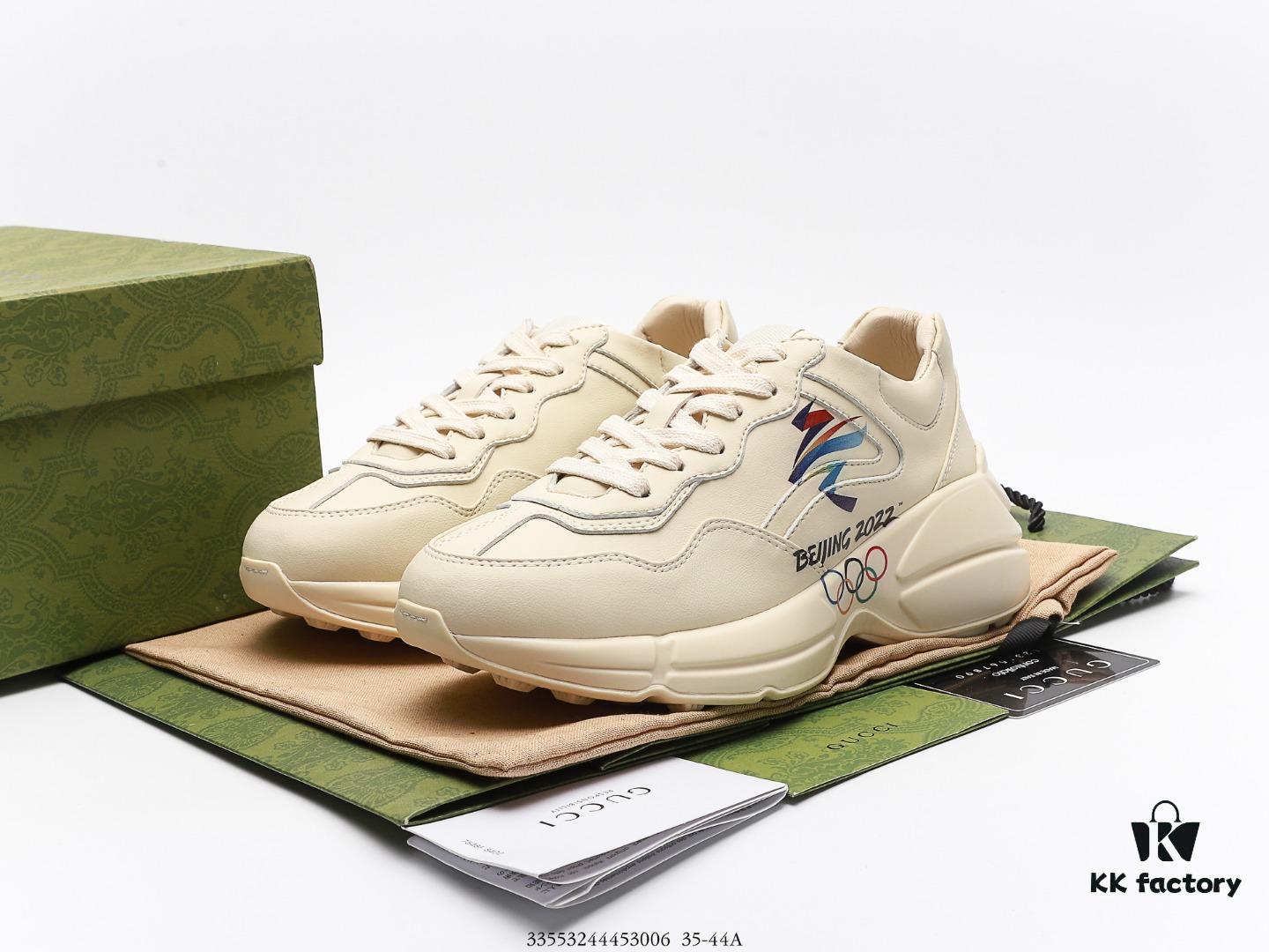 6930e5e86e68136f4d9b2a26 Gucci Rhyton Vintage Trainer Sneaker, Distressed Leather Retro Running Shoes