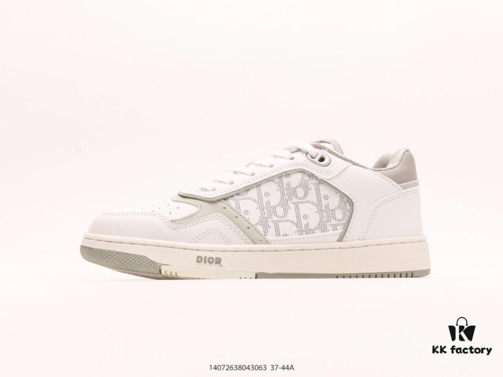 6930e5fd6e68136f4d9b2a4d Dior New B27 Sneakers, Smooth Calfskin Leather with Signature Inlay Design and Stitching Art, Minimalist Monochrome Style with Classic Logo Print