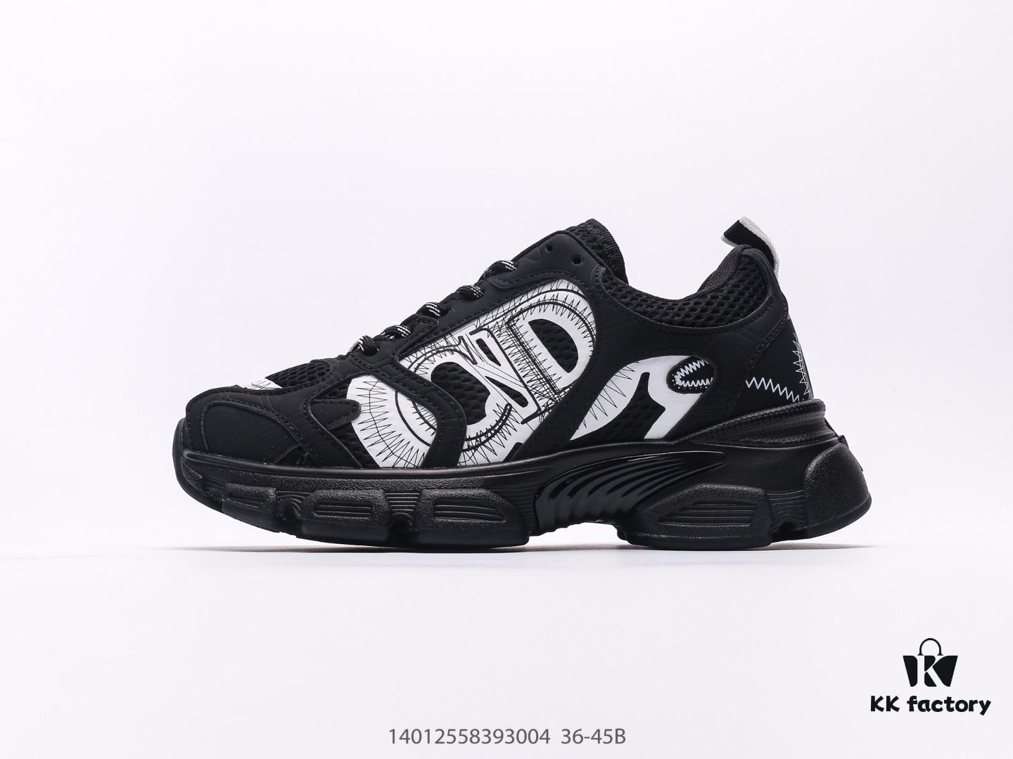 Dior DIOR Chrono Round Toe Lace-Up Athletic Running Shoes, Casual Lifestyle Dad Sneakers