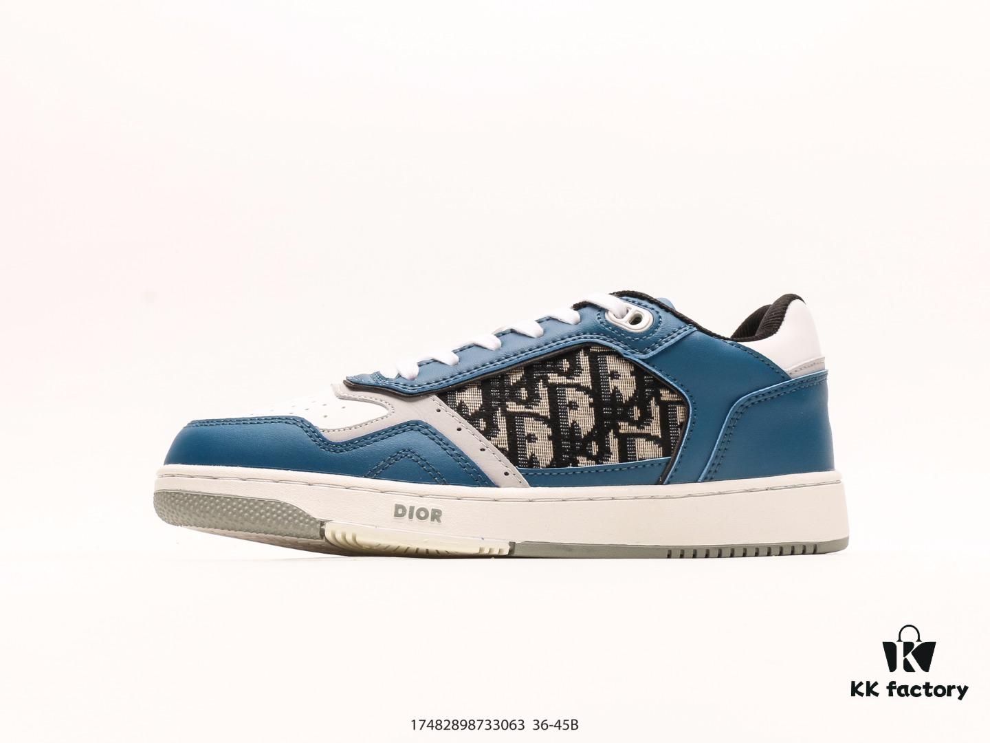 Dior B27 Oblique Galaxy High Top Sneakers, Vintage Genuine Leather Casual Stylish Low-Cut Sneakers