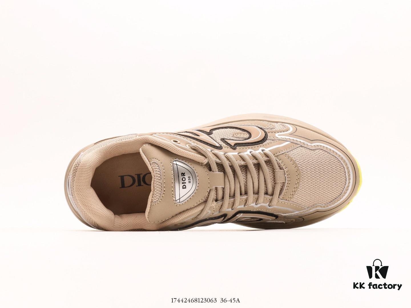 Dior Luxury Brand Showcasing High-End Elegance Dior Low-Top Sneakers Retro Versatile Casual Shoes Fashion Running Shoes Thick-Soled Daddy Shoes