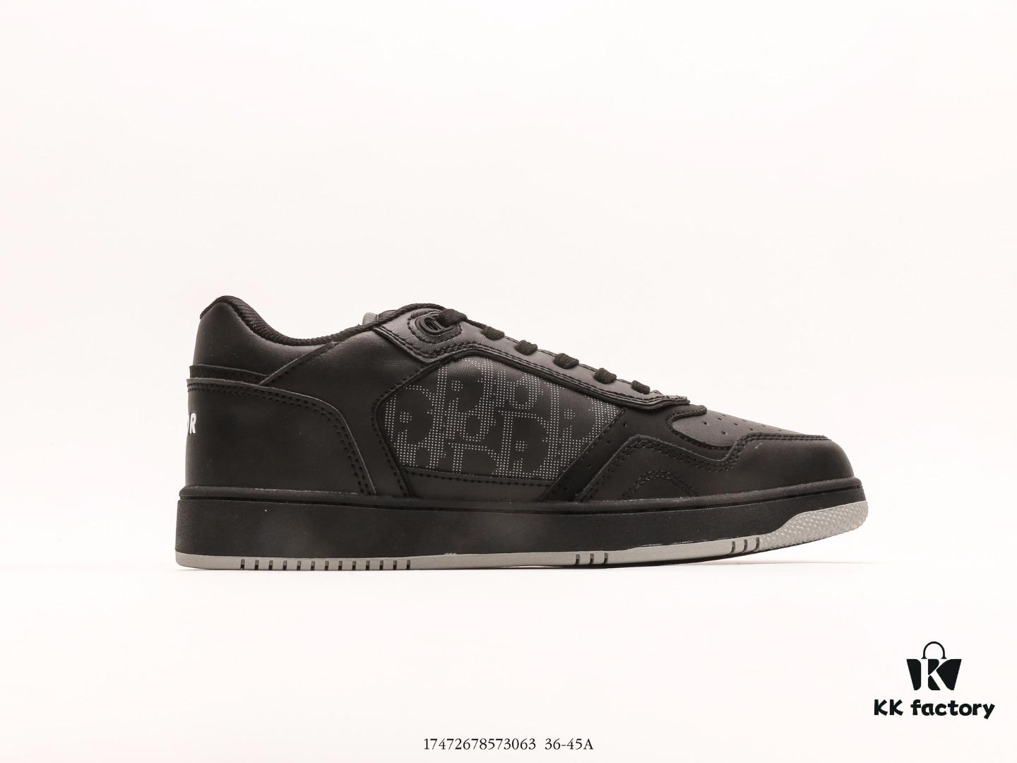 Dior B27 Oblique Galaxy High Top Sneakers, B27 Low-Cut Series Retro Genuine Leather Casual Sports Shoes