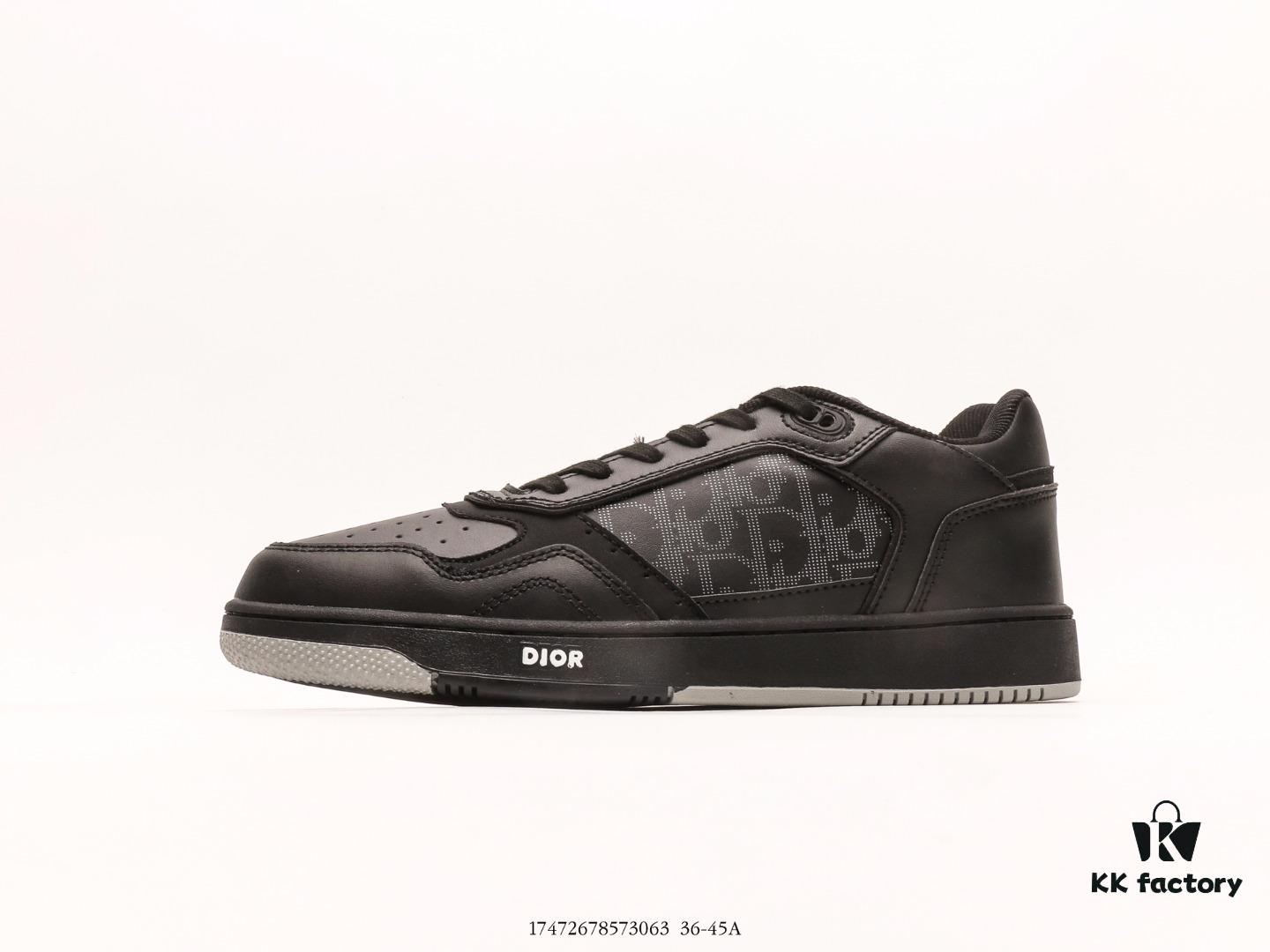 Dior B27 Oblique Galaxy High Top Sneakers, B27 Low-Cut Series Retro Genuine Leather Casual Sports Shoes
