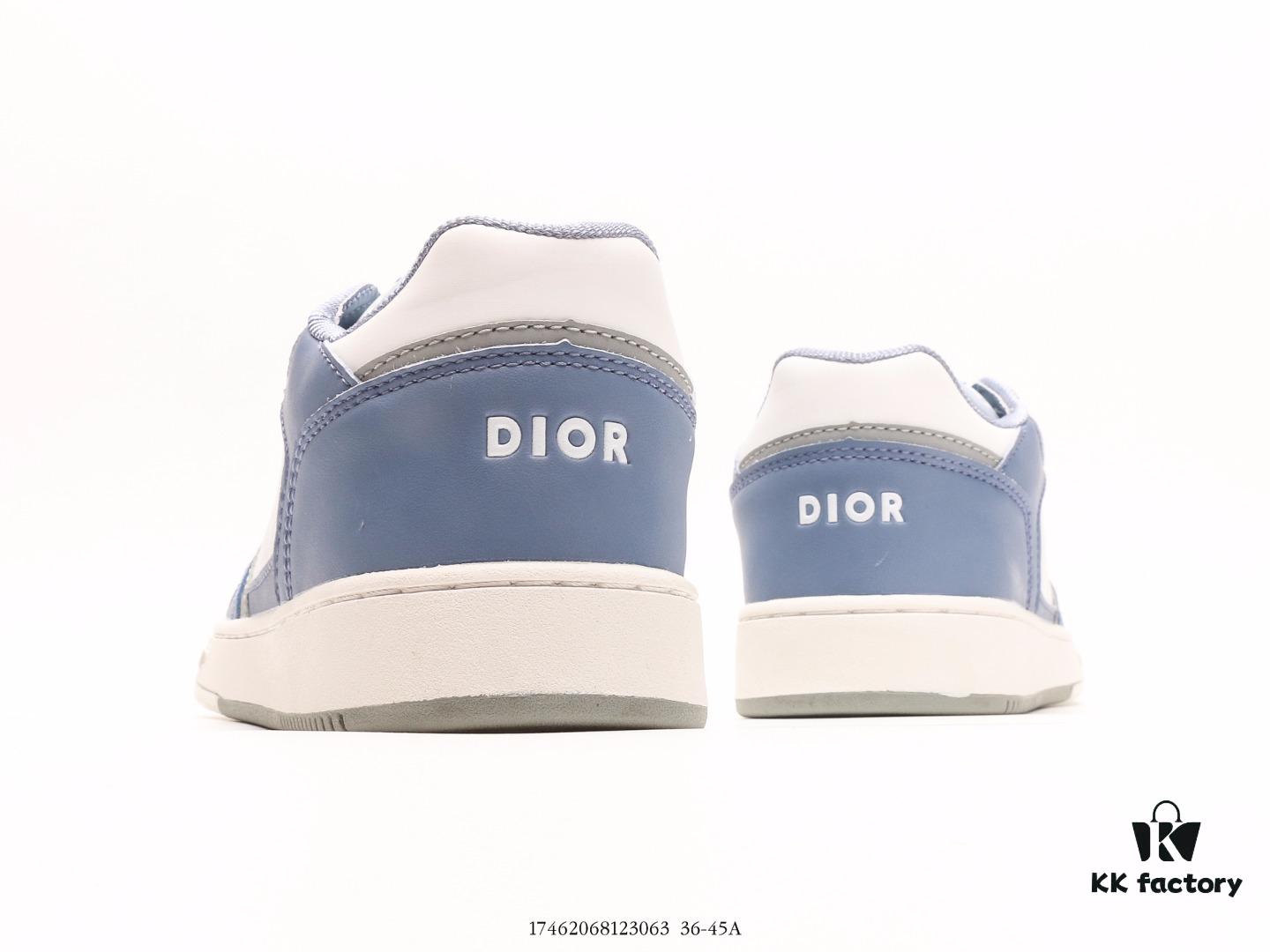 Dior B27 Oblique Galaxy High Top Sneakers, Retro Genuine Leather Casual Fashion Low-Cut Athletic and Lifestyle Shoes