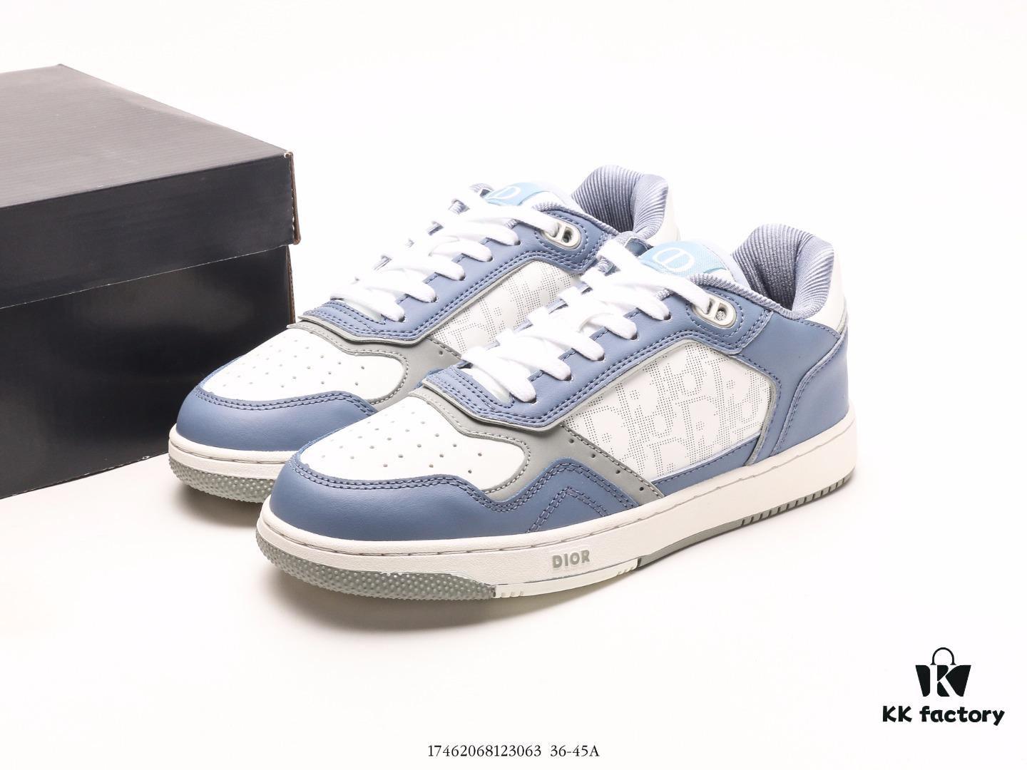 Dior B27 Oblique Galaxy High Top Sneakers, Retro Genuine Leather Casual Fashion Low-Cut Athletic and Lifestyle Shoes