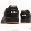 6930e6826e68136f4d9b2b41 Dior's Classic Oblique Print Smooth Calfskin Leather Shoes with Unique Inlaid Design and Stitching Art