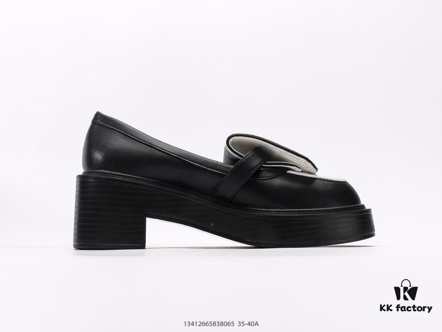 6930e6896e68136f4d9b2b4d Chanel Business Women's Leather Shoes High Heels Chunky Square Heel Thick Sole Elevating Shoes Trendy Casual Sneakers Classic All-Season Style